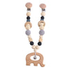 OOTDTY Crochet Elk Bunny Rattle Toys Wooden Baby Pram Clip Baby Gym Stroller Hanging Pendant Newborn Crib Mobile Rattle Toys