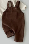3560C Newborn Clothes Boy'S Corduroy Jumpsuit Autumn Winter Baby One Piece Clothes Casual Bib Pants