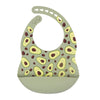 New Arrival Silicone Baby Bibs Silicon Printing Newborn Bib Feeding Burp Cloth Avocado Zoo Tractor Printing Tableware