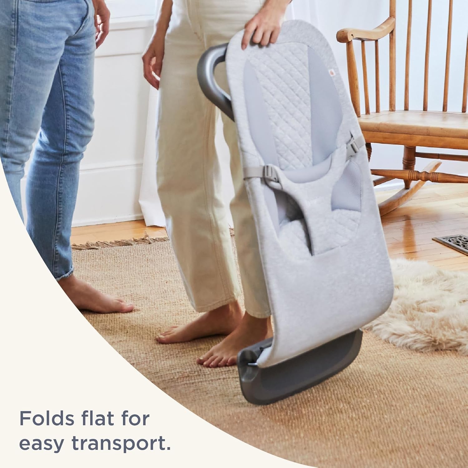 Evolve 3-In-1 Bouncer, Adjustable Multi Position Baby Bouncer Seat, Fits Newborn to Toddler, Onyx Black