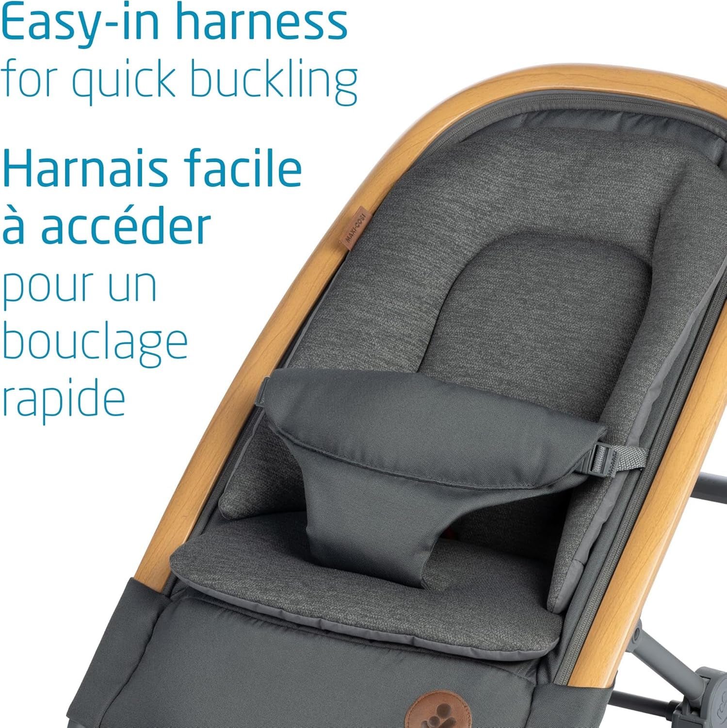 2-In-1 Kori Rocker, Folds Flat, Travel, Washable Fabrics, Classic Graphite