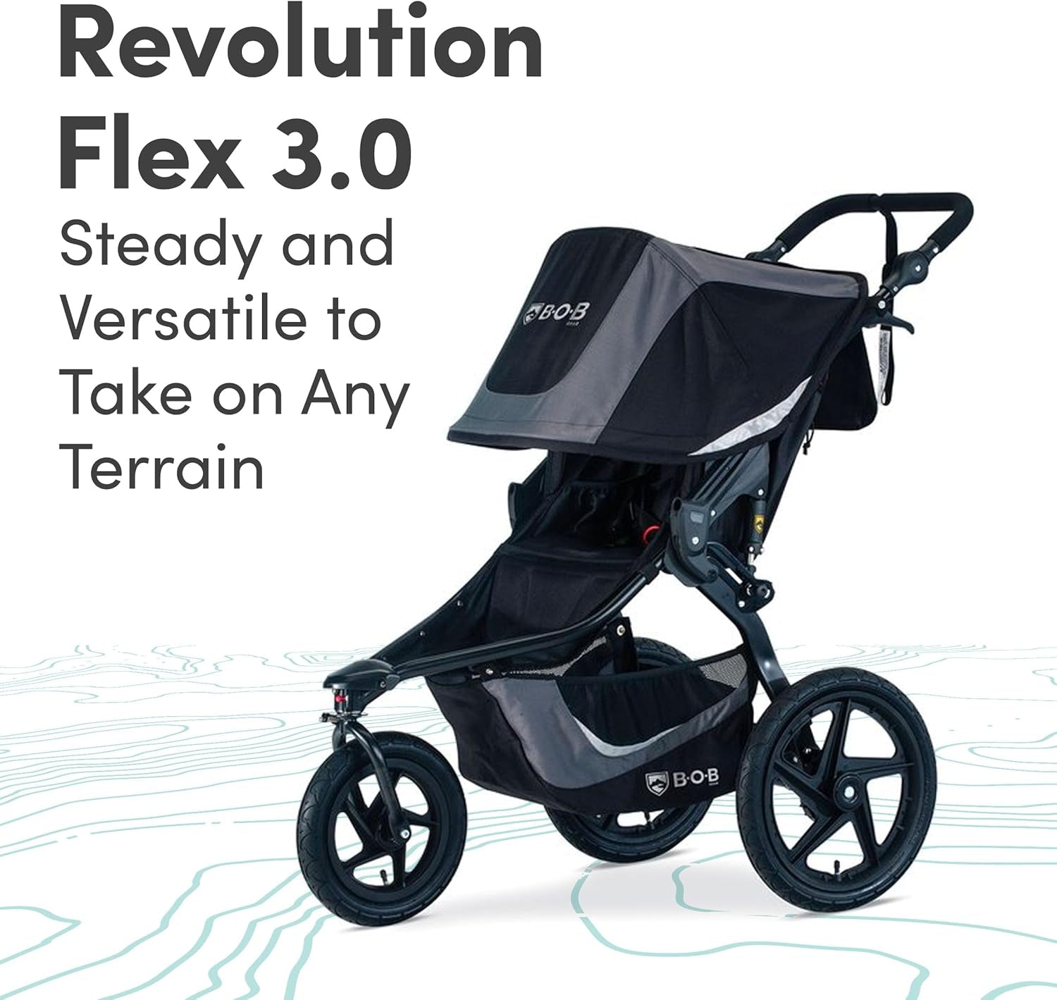 Revolution Flex 3.0 Jogging Stroller, Graphite Black