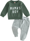 Infant Baby Boy Pants Set 2PCS Cotton Soft Long Sleeve Sweatshirts Long Pants Boys Fall Winter Outfit