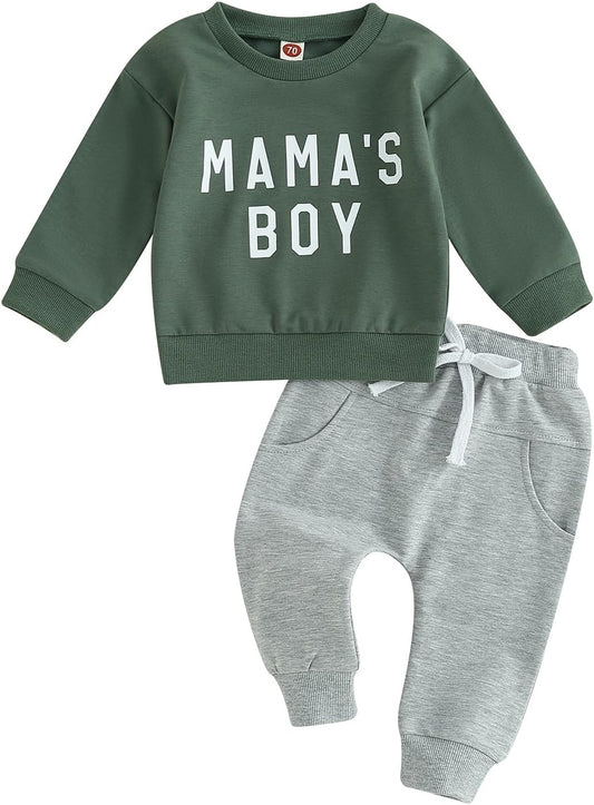 Infant Baby Boy Pants Set 2PCS Cotton Soft Long Sleeve Sweatshirts Long Pants Boys Fall Winter Outfit