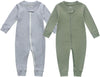 Organic Cotton Baby Boy Girl Zip up Sleep N Play, Footless, Long Sleeve Pajamas