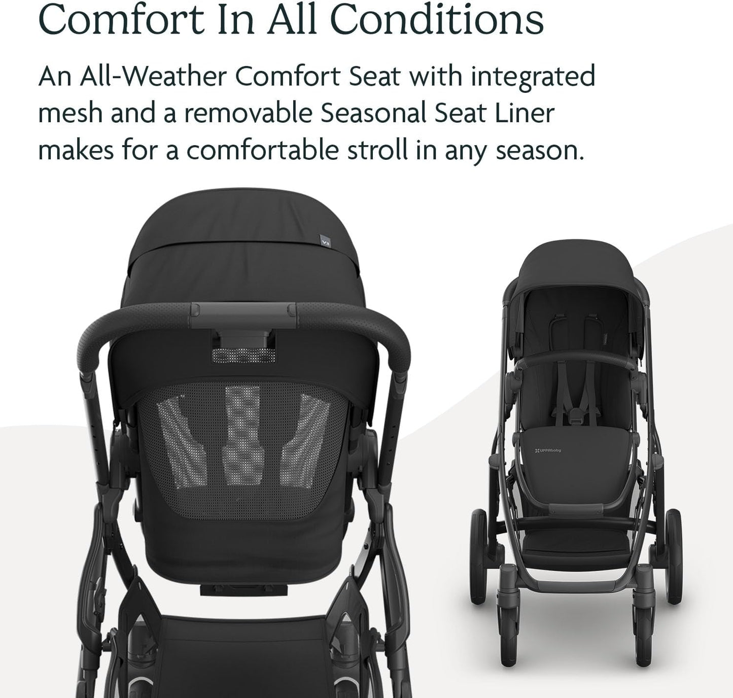 Vista V3 Stroller - Full-Size Single-To-Double Stroller System - Toddler Seat, Bug Shield, Rain Shield, and Storage Bag Included - Jake (Charcoal/Carbon Frame/Black Leather)
