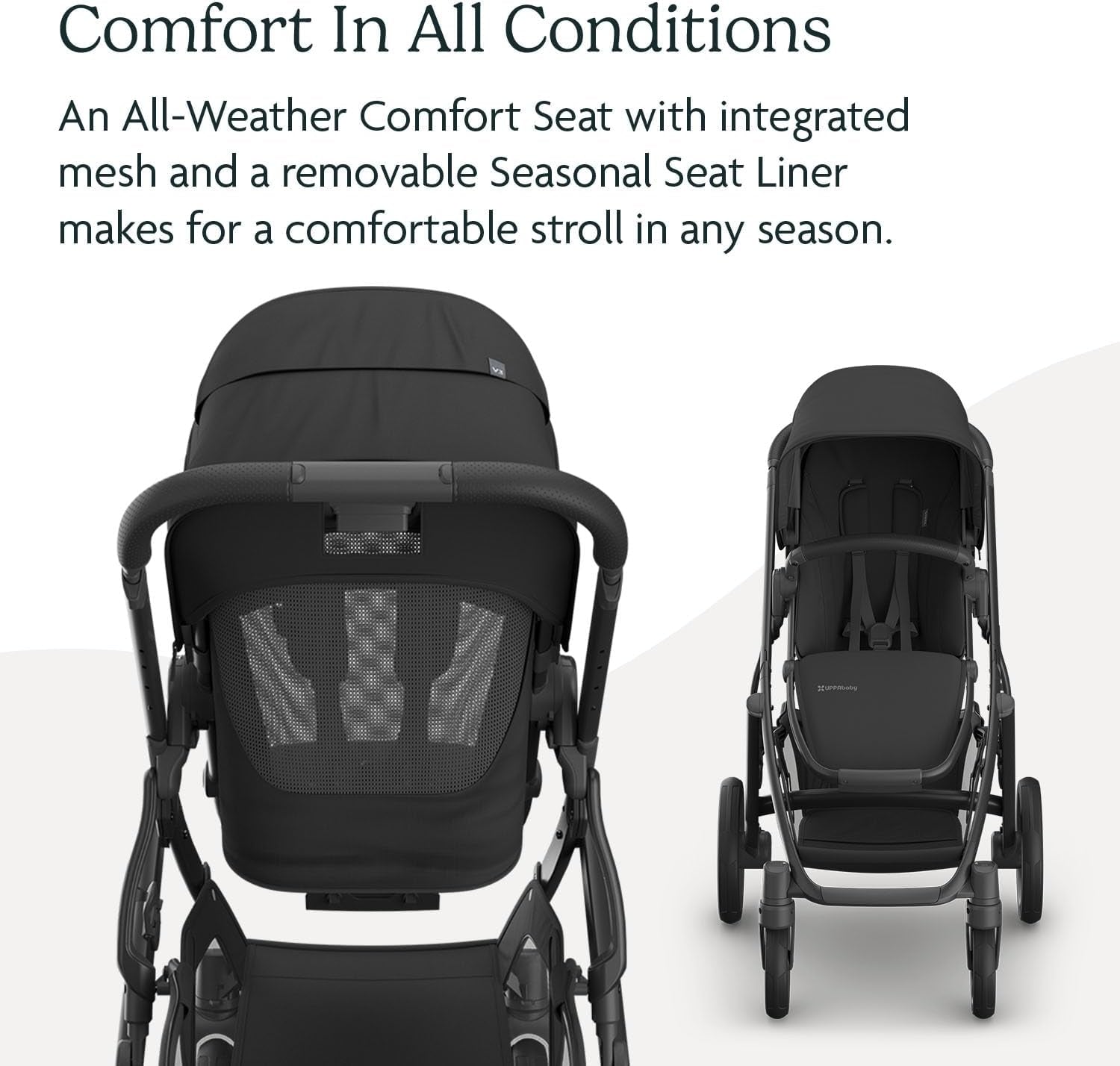 Vista V3 Stroller - Full-Size Single-To-Double Stroller System - Toddler Seat, Bug Shield, Rain Shield, and Storage Bag Included - Jake (Charcoal/Carbon Frame/Black Leather)