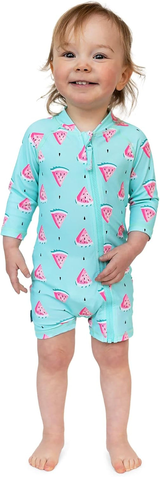 Long Sleeve 1-Pc UV Jumpsuit Rash Guard (Baby, Toddler)