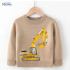 Kids Clothes 2024 Winter Autumn Baby Boys Children'S Clothing Sweater Casual Cartoon Excavator 2-7 Year