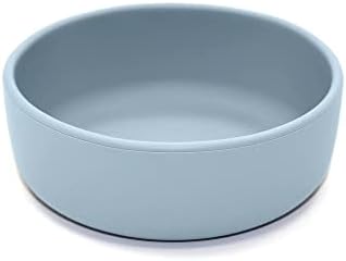 Nouka Bowl | 100% Food-Grade Silicone | Comes with a Lip Edge | Non-Slip & Soft | Dishwasher Friendly | Lily Blue | Size 10 Oz