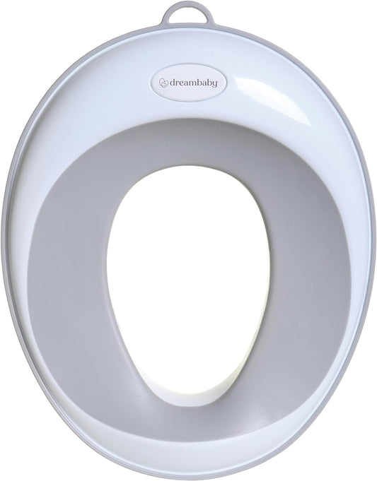 Ezy-Potty Toilet Seat Topper - Toddler Potty Training Toilet Seat Attachment - Non-Slip and Great for Travel, Grey