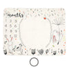1 Set Baby Monthly Record Growth Milestone Blanket Newborn Photography Props Accessories Creative Cartoon Bear Printing