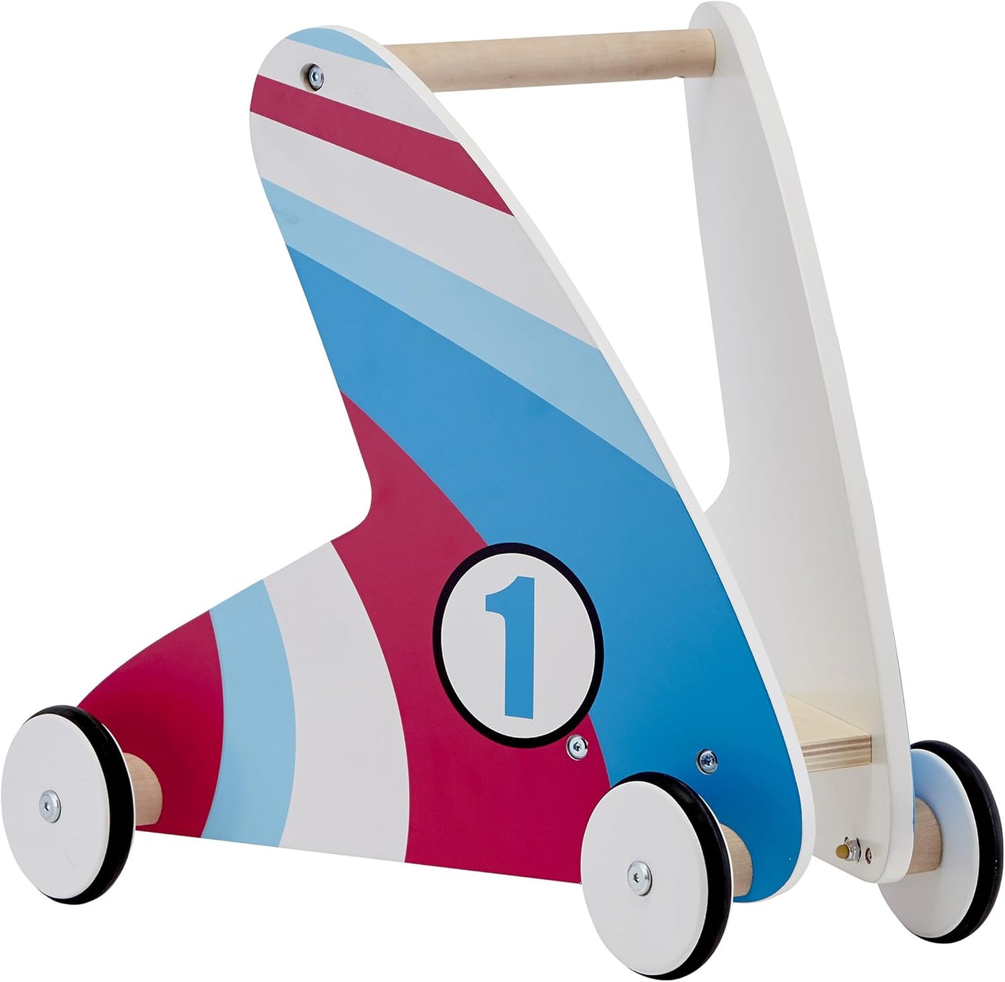 Racing Stripes Wooden Push and Pull Walker