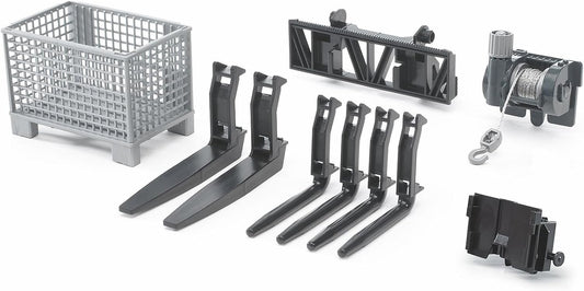 02318 Accessories for Frontloader Box-Type Pallets, Winch and Forks