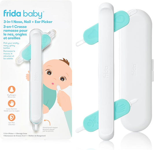 3-In-1 Nose, Nail + Ear Wax Removal Tool, Baby Ear Cleaner + Baby Nose Cleaner and Nail Tool for Babies + Toddlers, Safely Clean Baby'S Boogers