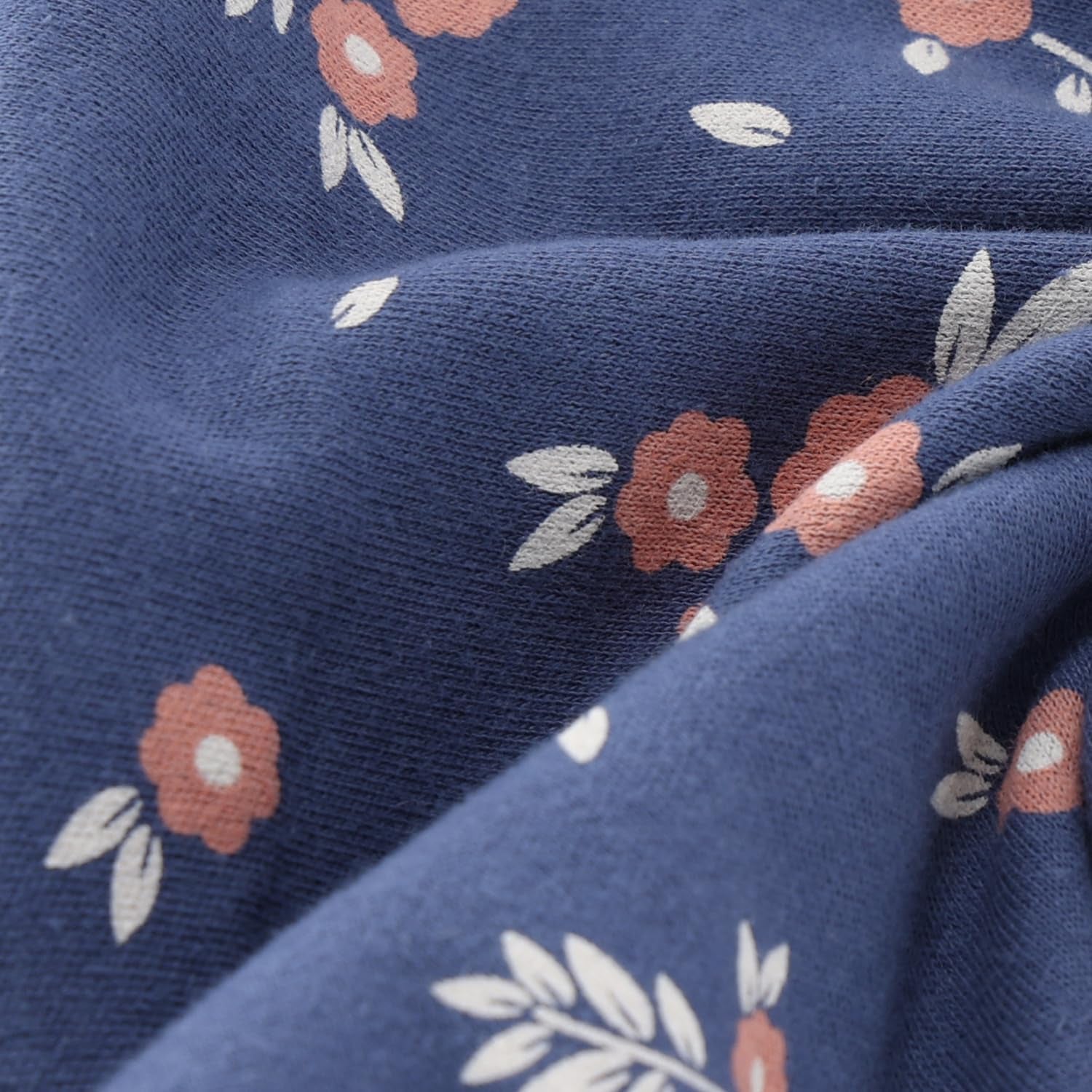 Baby Girl Rompers 2 Pack - 100% Cotton Clothes and Dresses for Newborn, Infant and Baby Girls - Navy Floral