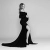 Sexy Shoulderless Maternity Dresses for Photoshoot Maxi Gown Baby Shower Women Pregnant Photography Clothes Long Pregnancy Dress