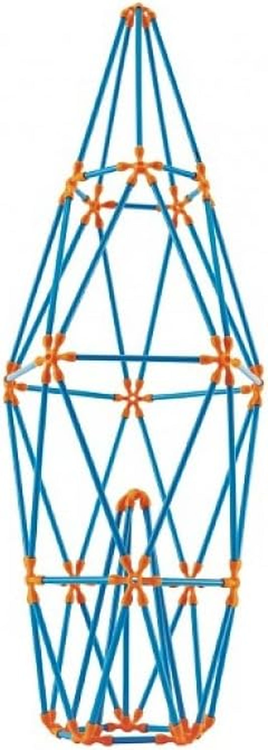 Flexistix STEM Building Multi-Tower Kit, Featuring 132 Multi-Colored Bamboo Pieces
