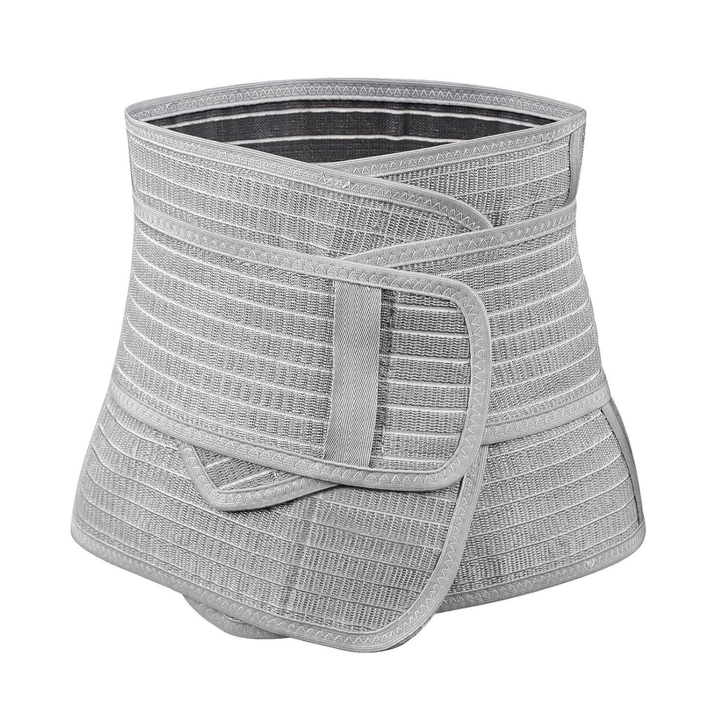 Postpartum Belly Band, Postpartum Belly Wrap Back Support, Natural Delivery & C Section Recovery Band Waist Shaper, M Grey