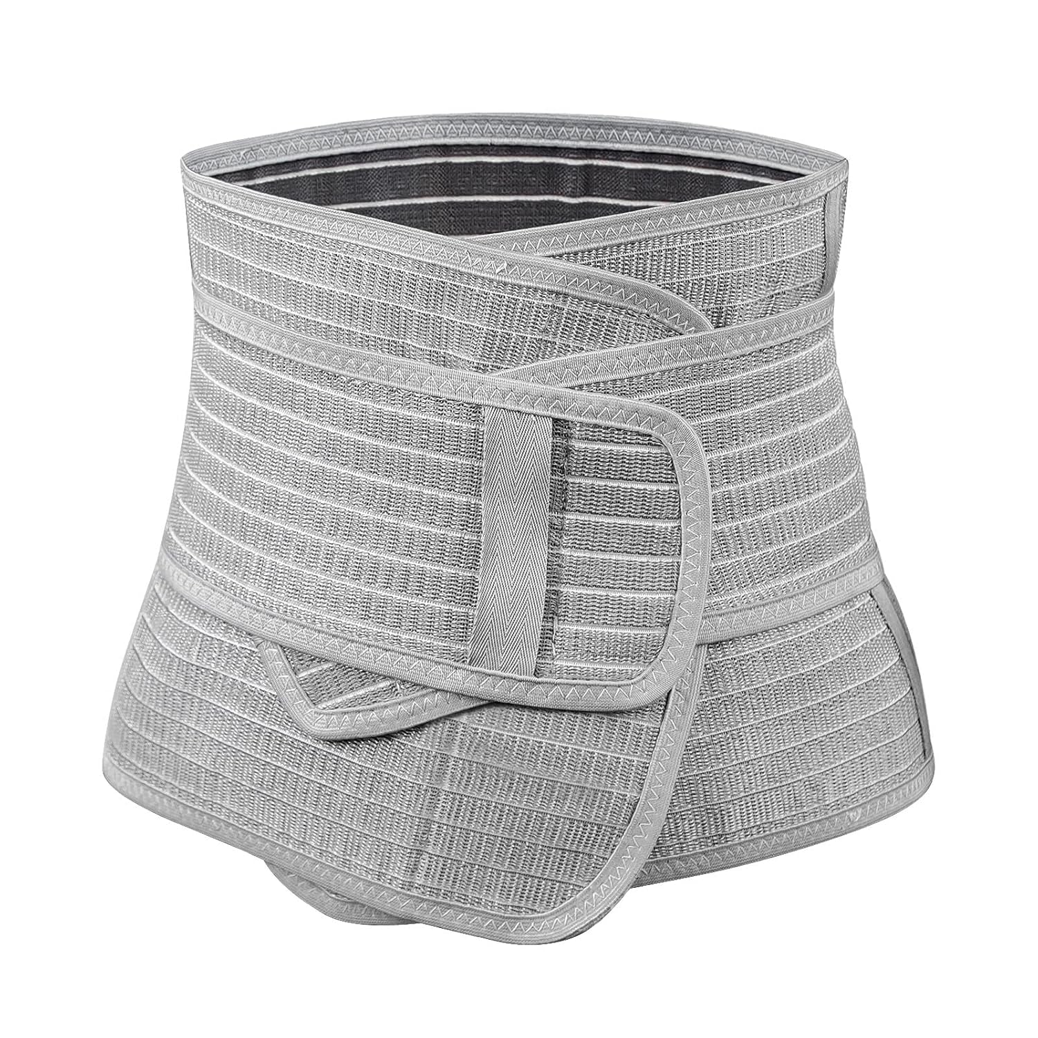Postpartum Belly Band, Postpartum Belly Wrap Back Support, Natural Delivery & C Section Recovery Band Waist Shaper, M Grey