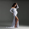 Sexy Shoulderless Maternity Dresses for Photoshoot Maxi Gown Baby Shower Women Pregnant Photography Clothes Long Pregnancy Dress