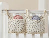 Baby Crib Storage Bag Cotton Muslin Stroller Hanging Mulitifunction Toddler Diaper Nursery Bed Storage Organizer