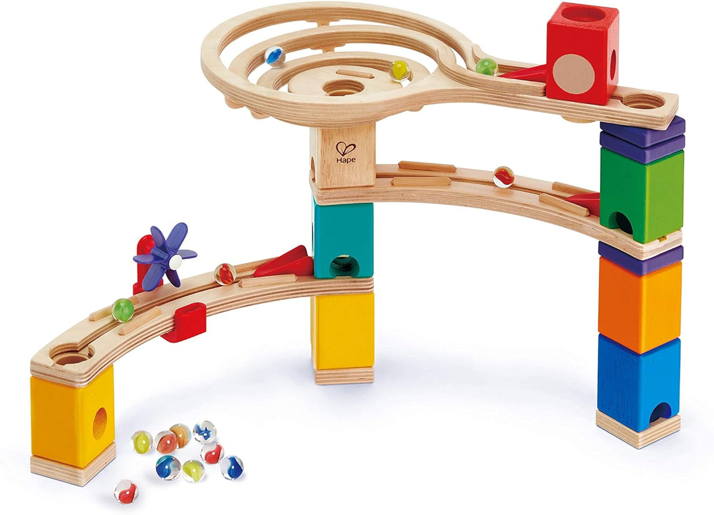Quadrilla Race to the Finish Marble Run Blocks, Multicolor