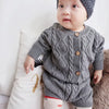Toddler Girls Boys Suit Autumn Winter Children Clothing Boys Girls Baby Knit Sweater Cardigan + Shorts Suit Baby Clothes Suit