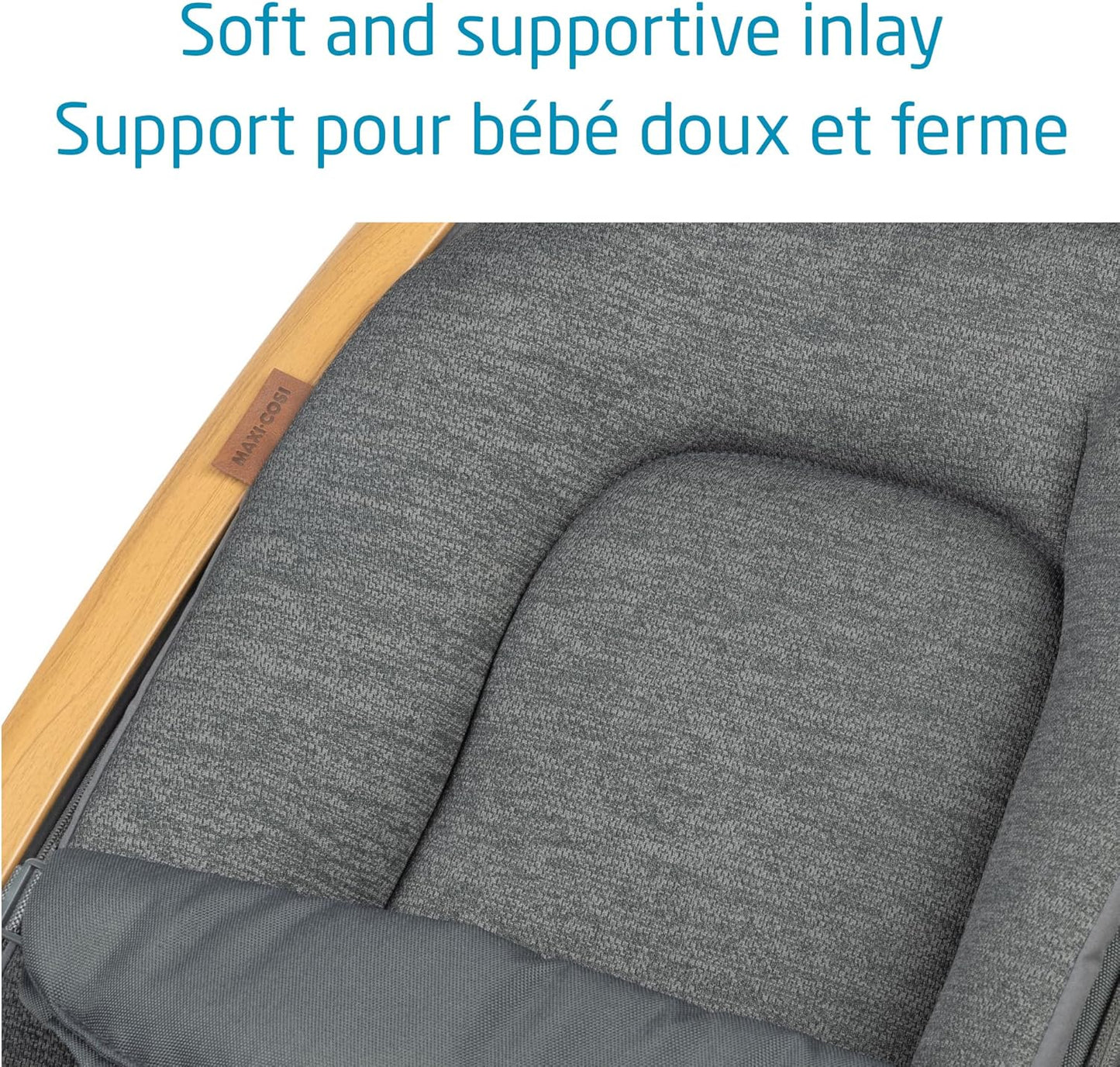 2-In-1 Kori Rocker, Folds Flat, Travel, Washable Fabrics, Classic Graphite