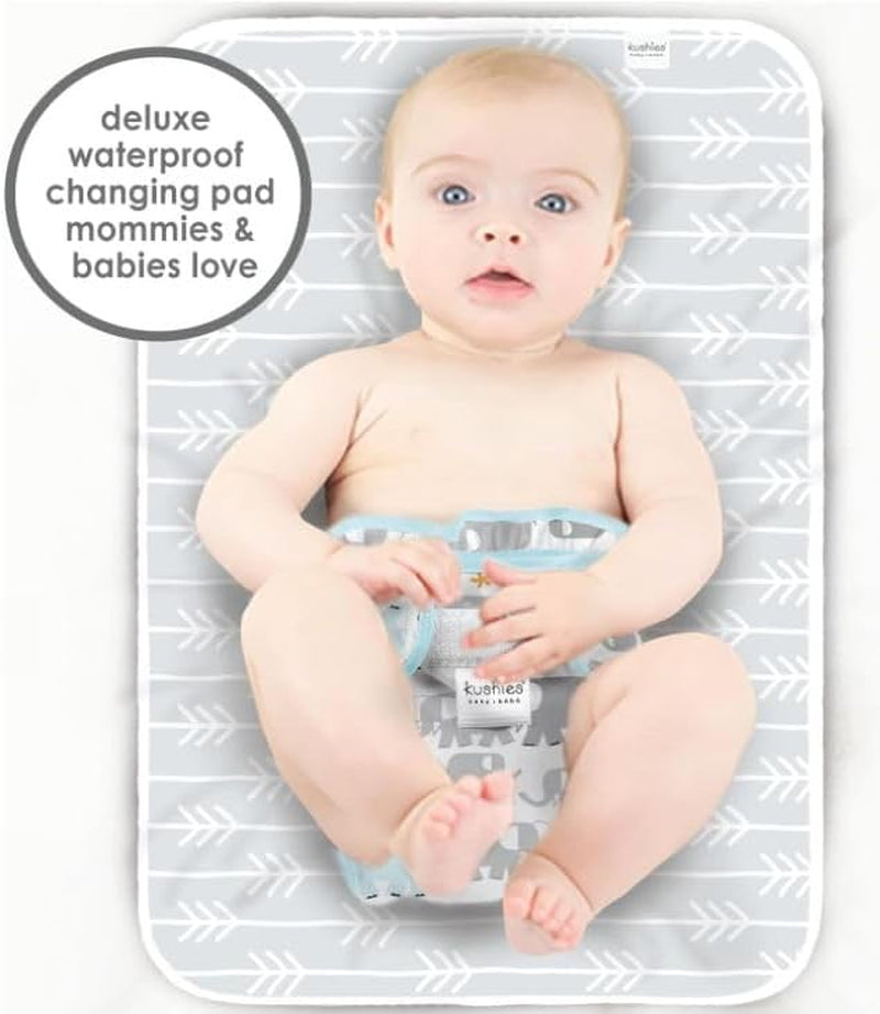 Deluxe Waterproof Changing Pad Liners - 20 X 30 Inches Baby Changing Table Liners - Baby Changing Pads - Diaper Changing Flat Liner Pad Waterproof Portable - Grey One Direction