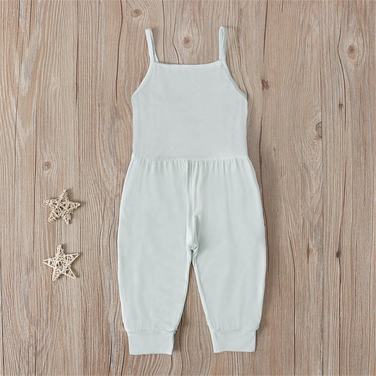 Romper Jumpsuit Solid Strap Outfits Kids Toddler Pants Baby Girls Girls Romper&Jumpsuit Pants Romper