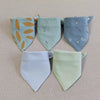 5Pcs/Lot Baby Bibs Triangle Double Cotton Bibs Cartoon Print Saliva Towel Baby Boys Girls Feeding Apron Cotton Bandana Bibs