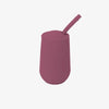 Happy Cup + Straw Training System (Mauve)- 100% Silicone Training Cup for Toddlers + Preschoolers - Designed by a Pediatric Feeding Specialist - 24 Months+