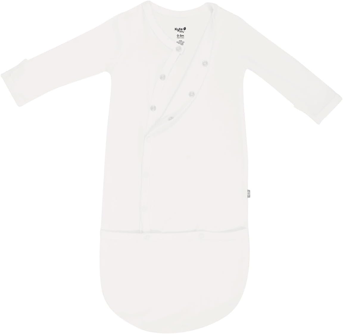 Bundlers - Baby Sleeper Gowns Made of Soft Bamboo Rayon Material - 0-6 Months - Solid Colors