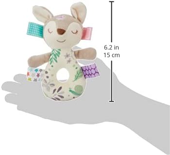 - Baby Infant Toddler - Taggies Rattle - Flora Fawn - Sensory Toy 6''