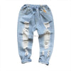 1-8Yrs School Boys Clothes Children Broken Hole Jeans Pants New 2021 Baby Girls Jeans Pants Brand Trousers Fashion Jeans