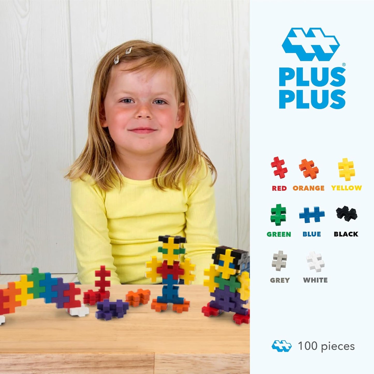 - Big Basic Mix - 100 Pieces - Interlocking Building Blocks and Construction Set - STEM Toy for Kids - Age 1 to 6 Years - P3210