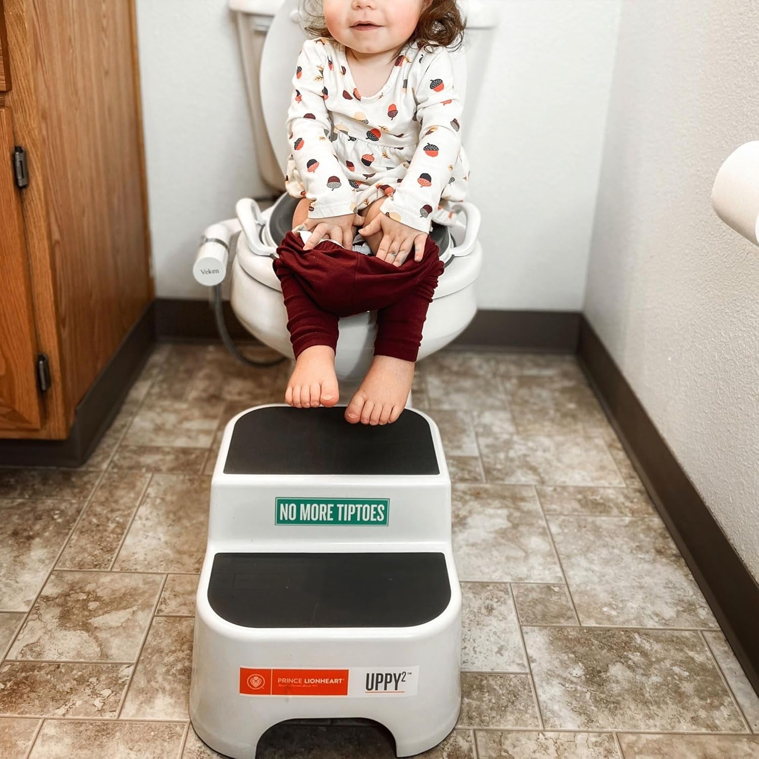 2-Step Stool for Kids, Potty Training Stool for Bathroom Sink, Kitchen and Bedroom - Storm