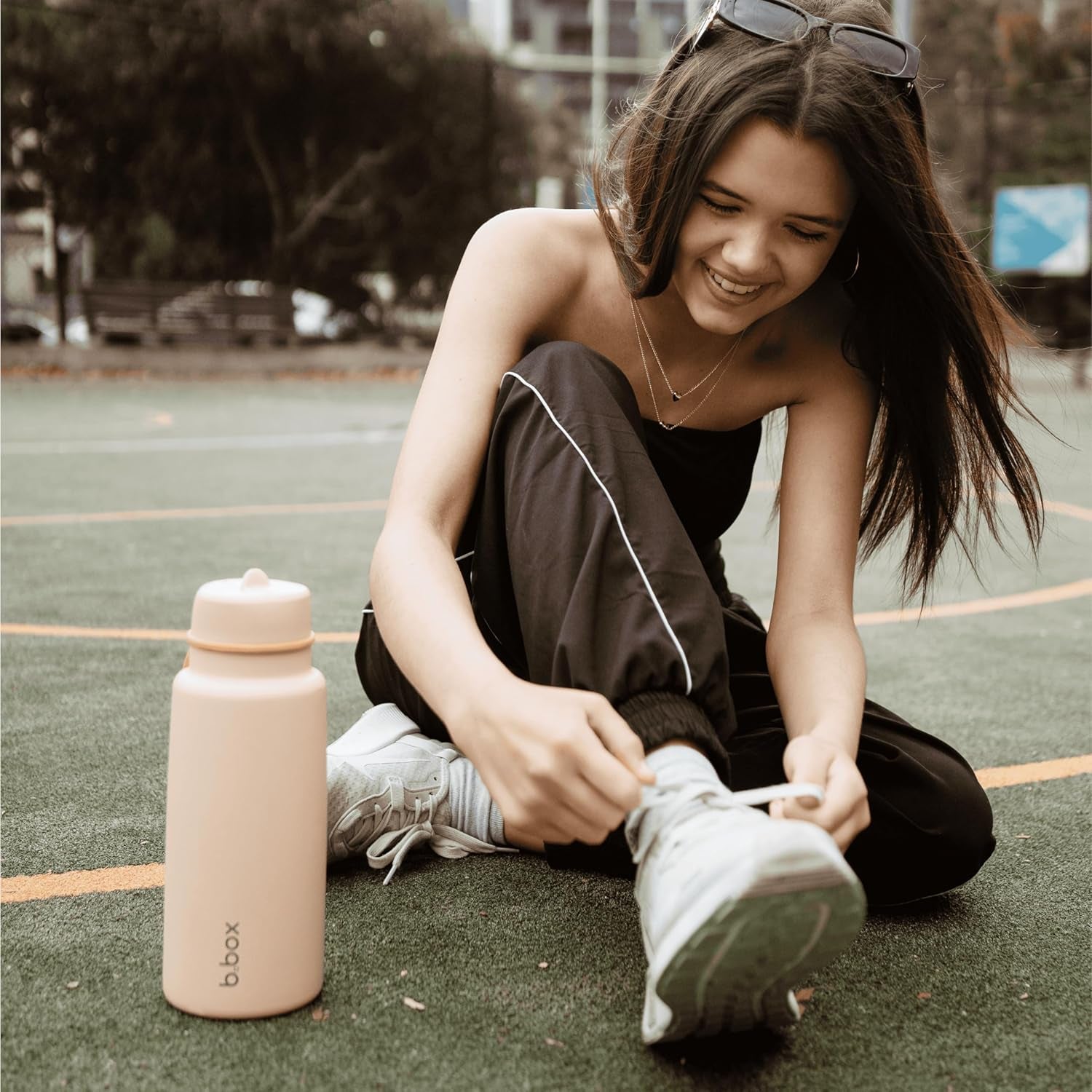 Bbox Triple Insulated 1L/34Oz Stainless Steel Water Bottle W/Flip Straw Keeps Drinks Cold 46 Hours Leak-Proof Tumbler with Lid & Straw for Travel, Gym & School Bpa-Free Sports Bottle Pink Paradise