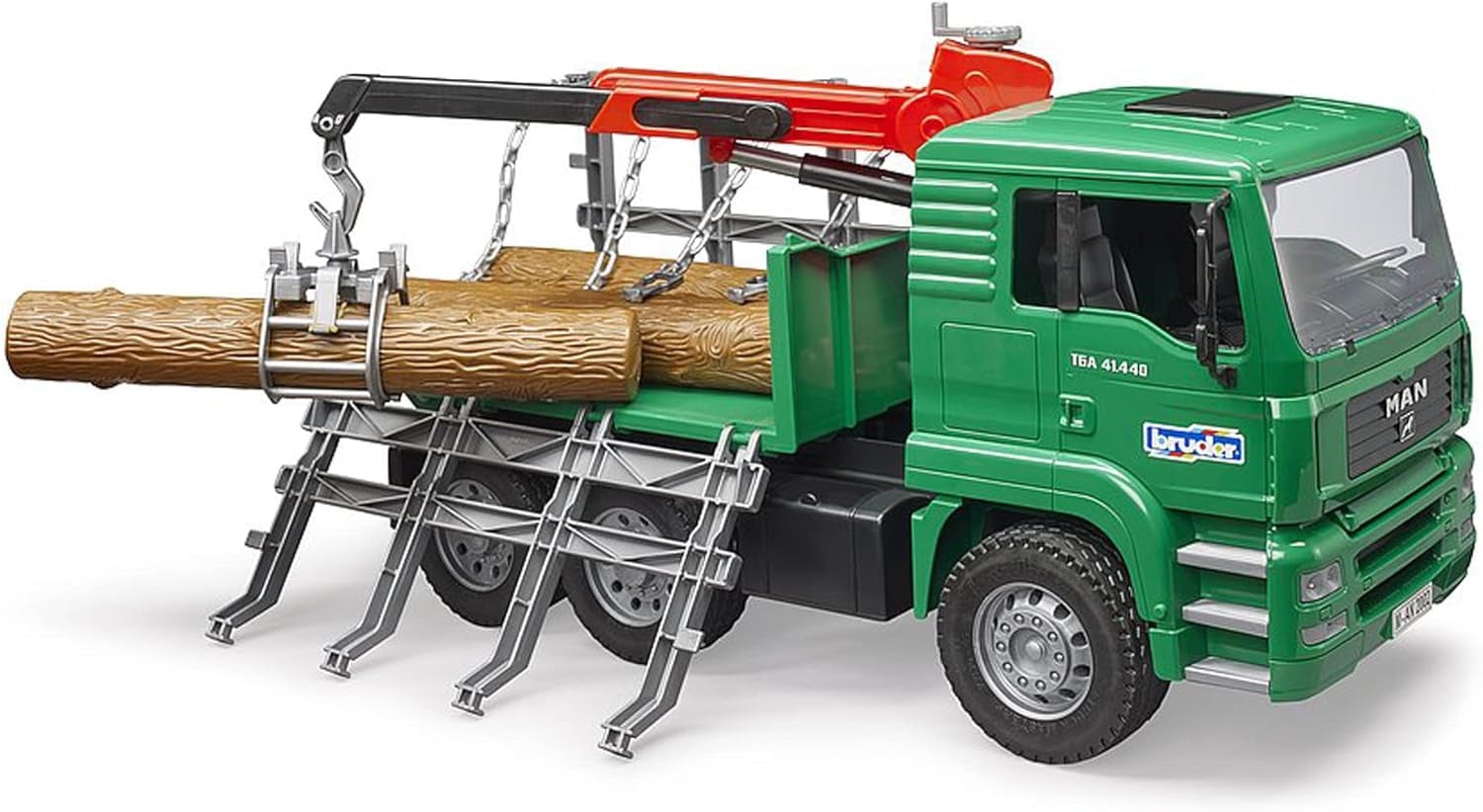 02769 Man Timber Truck with Loading Crane and 3 Trunks