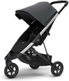 Spring Stroller - Compact Baby Stroller Perfect for Everyday Use - Features 5-Point Harness, Lightweight and Compact Design, Vented Canopy with See-Through Mesh, Padded Reclining Seat Shadow Grey
