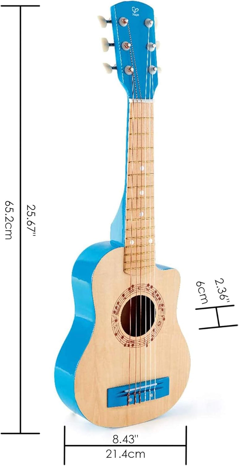 26 Inch Kids Guitar Toy Musical Instrument - Beginner Wooden Kids Guitar, Musical Toys W/ 4 Tunable Strings