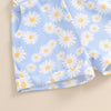 Floral Print Children Girls Overall Casual Summer Daisy Print Sleeveless Kids Shorts Romper Jumpsuit for Newborn Toddler Clothes