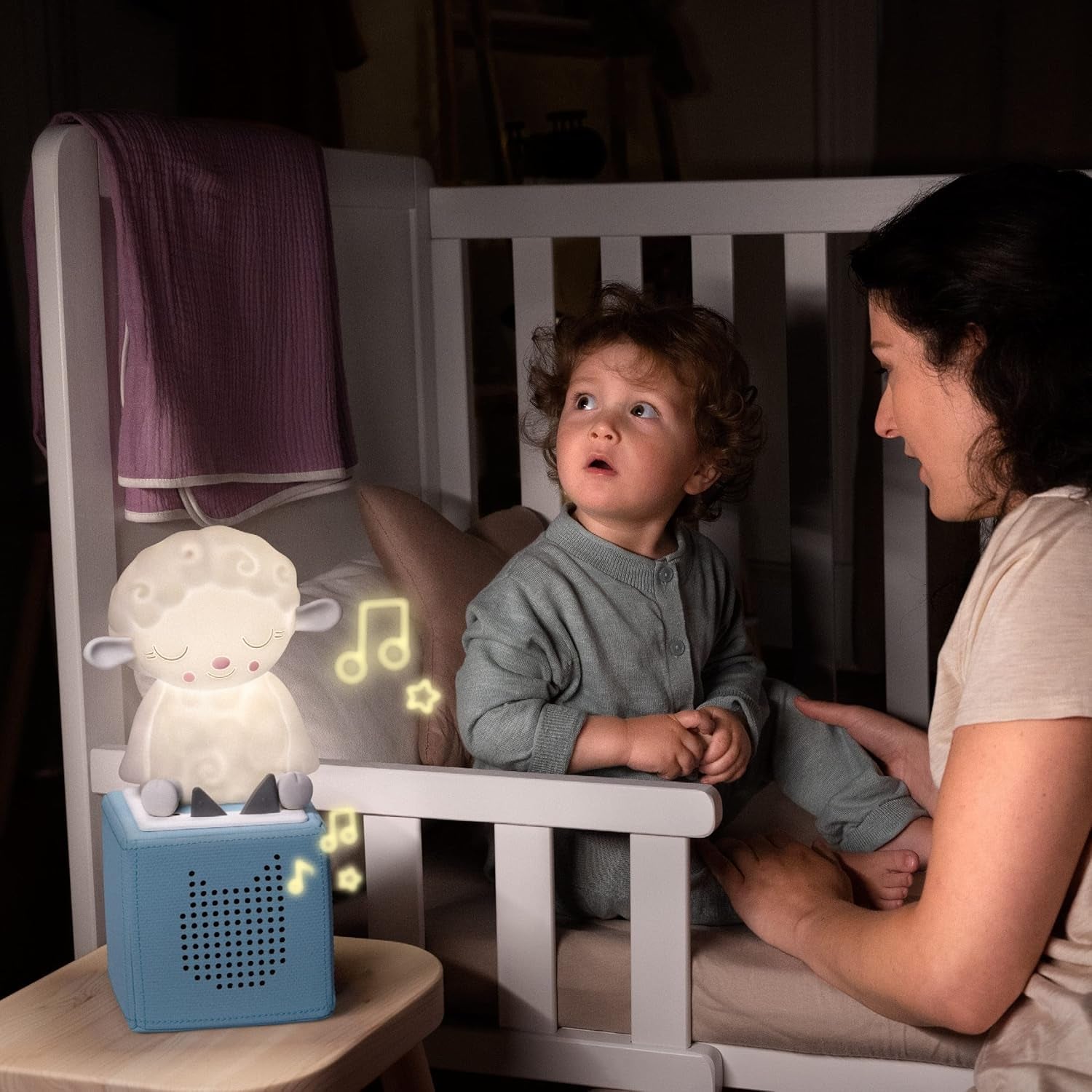 Night Light - Sleepy Sheep Audio Play Character from Sleepy Friends | Warm Glow | 90 Minutes of Beautifully Composed Melodies | Record Your Own Bedtime Stories