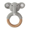 BPA Free Baby Wooden Teether Crochet Cartoon Baby Rattle Toys Wooden Ring Rodent Toys Mobile Gym Kids Newborn Educational Toys