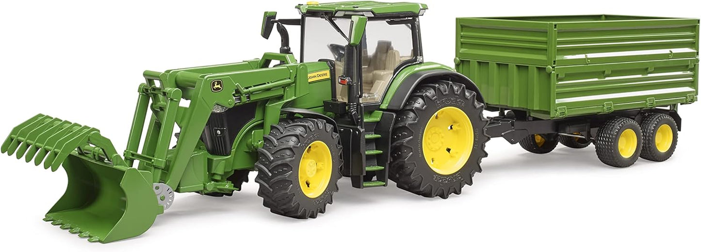 John Deere 7R 350 with Frontloader and Trailer