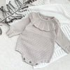 Baby Girls Romper Autumn New Born Baby Knitted Romper Ruffle Long Sleeve Newborn Baby Clothes Infant Baby Jumpsuits Girl Overall