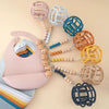 Baby Colorful Silicone Teether Toy Ball Training Hand Grip Baby Teething Infant Chewing Toy Food Safety Silicone Baby Essentials