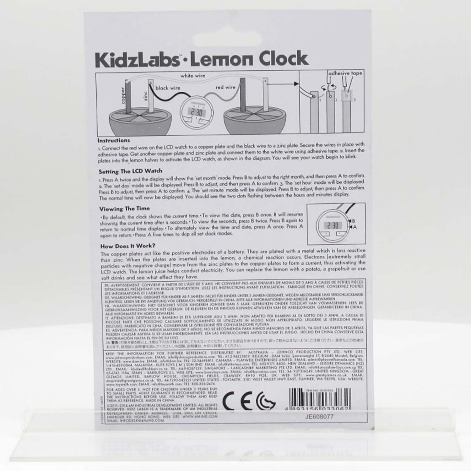 Great Gizmos  Kidz Labs Lemon Clock