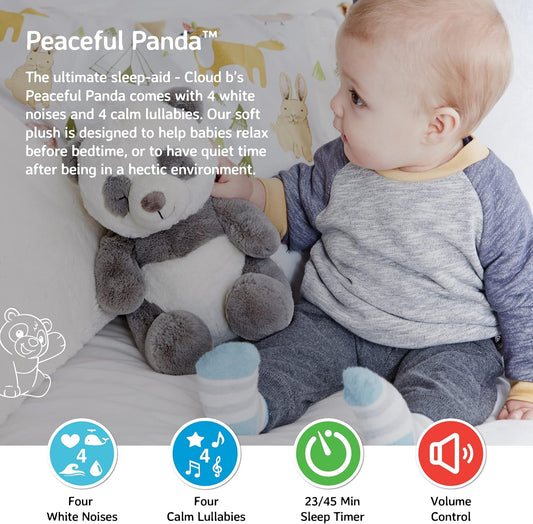 Peaceful Panda Sleep Soothers, Grey/Beige